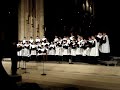 escolania de montserrat, a boys choir from the benedictine abbey of montserrat near barcelona, sang at a concert on the 14th of october 2008, at the cath�drale notre-dame de paris. they were spectacular! top of the world!

song lyric & details:

la vierge � la cr�che
musique: c�sar franck 
text: alphonse daudet

dans ses langes blancs, fra�chement cousus,
la vierge ber�ait son enfant-j�sus.
lui, gazouillait comme un nid de m�sanges.
elle le ber�ait, et chantait tout bas
ce que nous chantons � nos petits anges...
mais l'enfant-j�sus ne s'endormait pas.

�tonn�, ravi de ce qu'il entend,
il rit dans sa cr�che, et s'en va chantant
comme un saint l�vite et comme un choriste ;
il bat la mesure avec ses deux bras,
et la sainte vierge est triste, bien triste,
de voir son j�sus qui ne s'endort pas.

� doux j�sus, lui dit la m�re en tremblant,
� dormez, mon agneau, mon bel agneau blanc.
� dormez; il est tard, la lampe est �teinte.
� votre front est rouge et vos membres las ;
� dormez, mon amour, et dormez sans crainte. �
mais l'enfant-j�sus ne s'endormait pas.

� il fait froid, le vent souffle, point de feu... 
� dormez, c'est la nuit, la nuit du bon dieu.
� c'est la nuit d'amour des chastes �pouses ;
� vite, ami, cachons ces yeux sous nos draps,
� les �toiles d'or en seraient jalouses. �
mais l'enfant-j�sus ne s'endormait pas.

� si quelques instants vous vous endormiez,
� les songes viendraient, en vol de ramiers,
� et feraient leurs nids sur vos deux paupi�res,
� ils viendront; dormez, doux j�sus. � -- h�las !
inutiles chants et vaines pri�res
le petit j�sus ne s'endormait pas.

et marie alors, le regard voil�, 
pencha sur son fils un front d�sol�, 
� vous ne dormez pas, votre m�re pleure, 
� votre m�re pleure, � mon bel ami... �
des larmes coulaient de ses yeux ; sur l'heure, 
le petit j�sus s'�tait endormi.