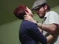 A guy and girl team called Primal Escapement play a looped sample while they make out with each other, then kiss and hug everyone in the audience except the cameraman [why they not kiss me =(]. Performed at the Noisehouse in Charlotte Court House, Virginia, March 10, 2006. Filmed by Chris Childrey, Scary Weather Films.