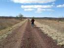 Matt hiking on Caprock Canyons Trailway TX