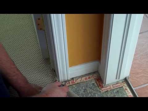 how to patch carpet in a doorway