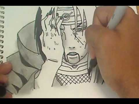 how to draw itachi