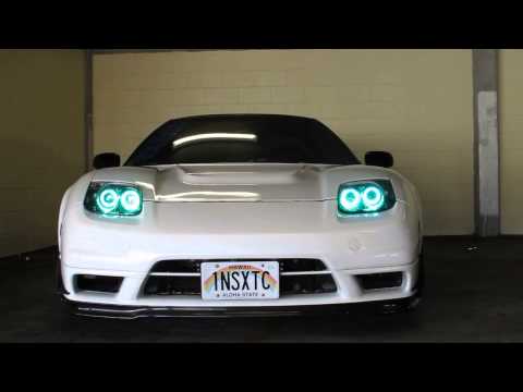 Slow Color Change Acura NSX with 2002+ Headlight Angel Eye LED DRL Multi-color