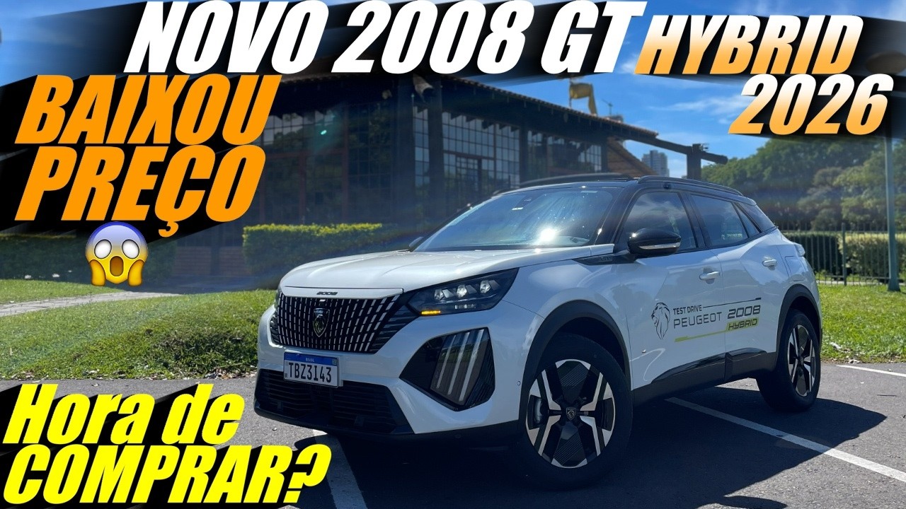 BAIXOU O PREÇO NOVO PEUGEOT 2008 GT 2026 HYBRID - Agora com 27 mil de Desconto! Hora de comprar?