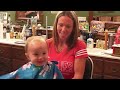 Click here to watch this video Timmy's first haircut