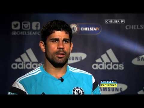exclusive - Diego Costa spoke to Chelsea TV for the first time as a Chelsea player...