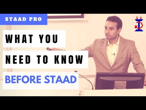 What you need to know before learning STAAD