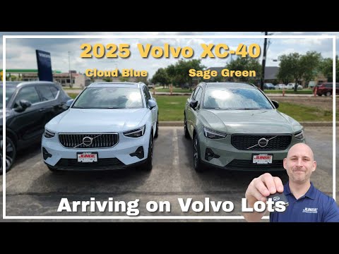 2025 volvo xc40 plus  cloud blue and sage green