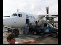 fokker 27 landing on bali  merpati 