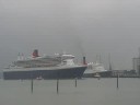 Two Cunard Queens Southampton