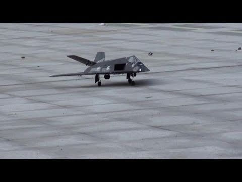 RC F117 Dropping Exploding Bombs