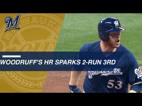 Video: Woodruff's homer off Kershaw keys two-run 3rd inning