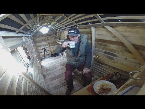 70 Year Old Man Builds Tiny Cabin for his Granddaughter using Reclaimed Pallet Wood