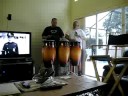 Anibal and Big Anibal playing the conga Anibal and Big Anibal playing the conga