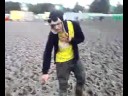 Gornell having a barrel of laughs in the mud at Weston Park in the Sunday of V Festival 2008. Also features Ryan and recorded by Andy