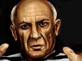 pablo picasso   hand art speed painting by m  missfeldt