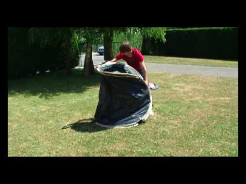 how to fold a self erecting tent