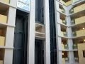 video of a triplet of dover scenic elevators at the embassy suites near centennial olympic park in atlanta, georgia.