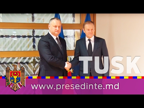 Igor Dodon, Președintele Republicii Moldova a avut o întrevedere cu Donald Tusk, președintele Consiliului European