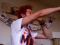 Me drinking some orange juice