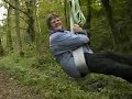 mom on a rope swing