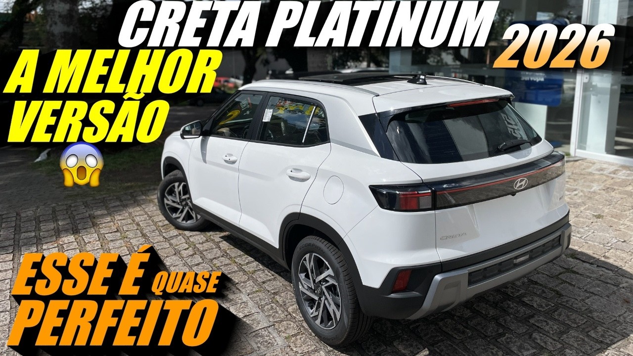 HYUNDAI CRETA PLATINUM 2026! Essa versão é "quase" Perfeita! Ganhou Bônus + taxa zero