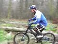 Riding at the MTB Freeride Park Okeford Hill Dorset UK