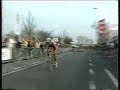 Tristan Hoffman wins the cycling race Dwars door Vlaanderen (aka Dwars door Belgie) in 2000.