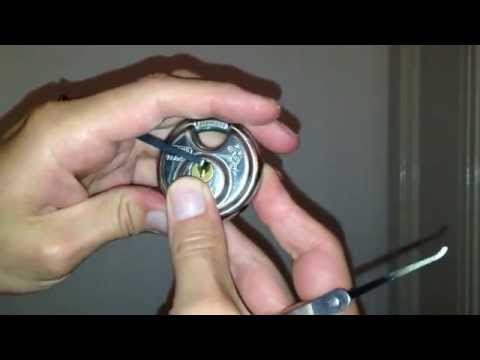 Vorhängeschloss öffnen (Diskusschloss)