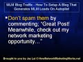Generate MLM Traffic In 10 Seconds Using Blog Comments