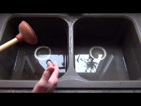 how to unclog double kitchen sink with disposal