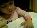 Deena reading while adik buat bising!