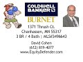 a real estate video tour featuring 1371 thrush court chanhassen, mn 55317.

3 bedrooms, 4 baths, listed at $379,000. mls#3496643.

for more information, please contact david cohen by phone at (612) 819-4077 or visit equity defender online at www.equitydefender.com.

this real estate video tour is presented by www.agentcasts.com