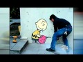 "Banksy" creates street art and mystery - YouTube