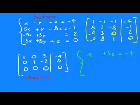 how to turn equations into matrices