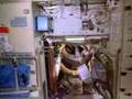 Astronauts floating weightless