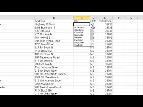 how to create list in excel
