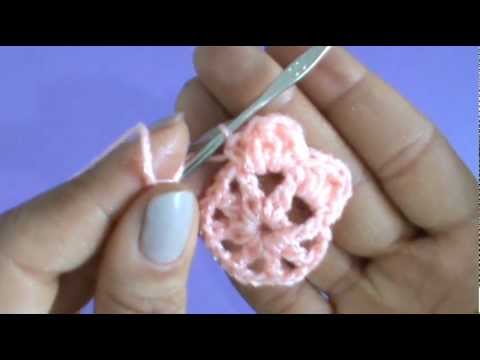 COMO TEJER FLOR SENCILLA CIRCULAR GANCHILLO CROCHET