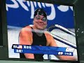 Beth pre-race on the big screen