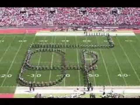 marching - the OSU Band performs script ohio.