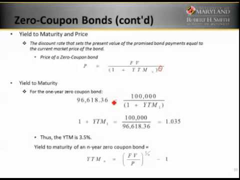 how to calculate zero coupon bond