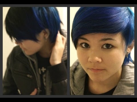 how to dye over blue hair