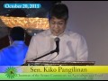 Sen Kiko Pangilinan as Guest Speaker during the Peace & Equity Foundation's 10th Anniversary Part 2
