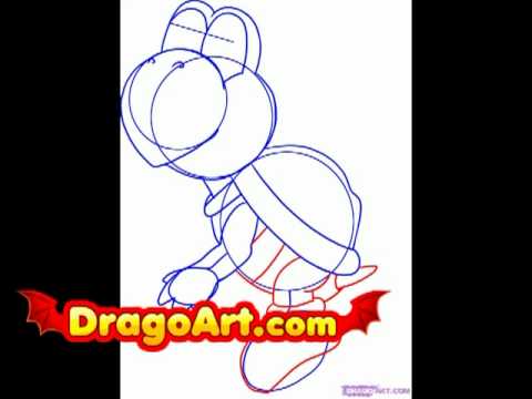 how to draw koopa troopa