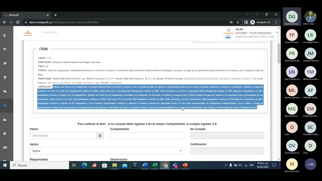 Midasoft SST: Ciclos.
