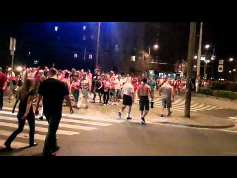 Powrót kibiców Polski po przegranym meczu z Czechami Euro 2012 - 16.06.2012