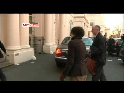 Protester Throws Green Custard On Lord Mandelson