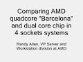 amd quad core 4 sockets demo: twice as fast!