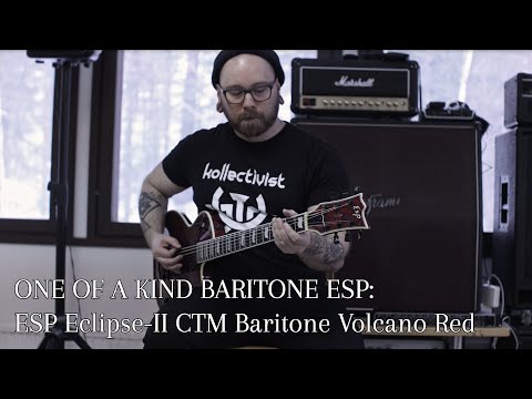 ONE OF A KIND BARITONE ESP: ESP Eclipse-II CTM Baritone Volcano Red  - DEMO