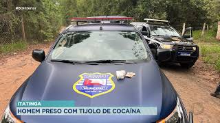 Itatinga: Homem preso com tijolo de cocaína