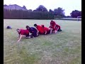 Fußballturnier in Poelyck 3-Beiner am feiern Fußballturnier in Poelyck 3-Beiner am feiern